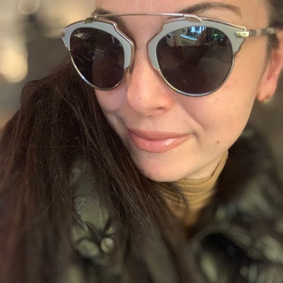 Authentic DIOR 48 brow tortoise Acetate/Metal Sunglasses - Picture 2 of 10